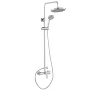 Ferro Ritto ensemble de douche mural avec douche pluie chrome NP84-BTR7U