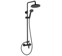 Ferro Ritto ensemble de douche mural avec douche pluie noir NP84-BTR7U-BL
