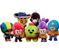 Ferro Stars Brawl Colt, Crow, Spike et Shelly Le paquet contient une peluche aléatoire des peluches mentionnées [20 cm] (marron)