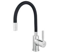 Ferro Zumba mitigeur de cuisine sur pied chrome-noir BZA4B-LB