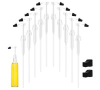 Ferrochef Lot de 10 pompes à sirop de café avec couvercles à embout, compatibles avec les bouteilles en verre Monin de 750 ml, pompe de distribution de 0,3 ml pour fournitures de bar sales, bar à café