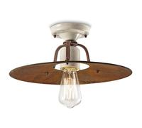 Ferroluce Grunge Lampe De Plafond Vintage Ø 40cm 77W E27 Rond