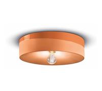 Ferroluce Retrò Plafonnier Grand Vintage Decò Pi Céramique Orange Pêche 1 Lumière E27