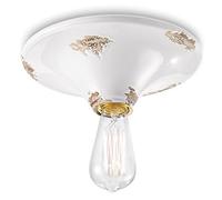 ferroluce rétro Plafonnier vintage 25x9 cm blanc brillant