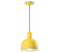 Ferroluce Retrò Suspension Decò Caxixi Collection C2400 1 Lumière Finition Jaune Citron