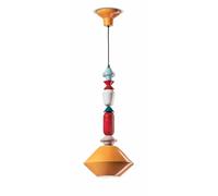 Ferroluce Suspension Retrò H70 Decò Lariat C2511 1 lumière finition jaune