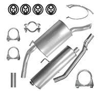 FERROZ Pot d’échappement central + Pot d’échappement arrière pour Peugeot Expert I 1 10.1995-12.2006 1.9 TD|2.0 HDI