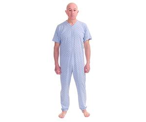 FERRUCCI COMFORT Grenouillère Sanitaire Sentiment Manches Courtes 1 Fermeture Éclair/Zip Derrière Été (Bleu Ciel, S)