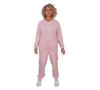 FERRUCCI COMFORT Pyjama Tuton Santé Chaleur à Manches Longues 1 Charnière/Zip Derrière Dos Hiver Tissu Lourd, rose, XL