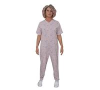 FERRUCCI COMFORT Pyjama Tuton Santé Sentiment Manches Courtes 1 Charnière/Zip Derrière Dos D'été, Féminine rose, M
