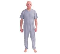 FERRUCCI COMFORT Pyjama Tuton Santé Sentiment Manches Courtes 1 Charnières/Zip Derrière Dos D'été (gris, M), gris