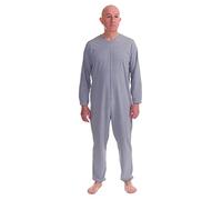 FERRUCCI COMFORT Pyjama Tuton Santé Sérénité Manches Longues 1 Charnière/Zip Derrière Dos D'été (Moyen, Gris)