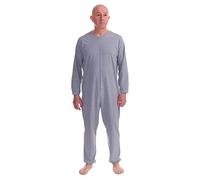 FERRUCCI COMFORT Pyjama Tuton Santé Sérénité Manches Longues 1 Zipper Derrière Dos D'été (Azur/Ciel, XL), Bleu ciel., XL
