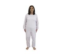 FERRUCCI COMFORT Pyjama Tutone Sanitaire Simple Manches Longues 3 Charnières/Zip Arrière Dos et Intérieur Jambes Été, rose, XS