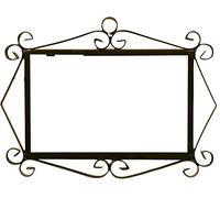 FERRURE 3 LETTRES FLEUR/MOSAICO MOYENNE 10,9 cm x 16,2cm Support cadre métallique en couleur noire pour carreaux lettres / numéros / symboles pour le dessin MOSAICO MEDIANO et FLOR MEDIANO