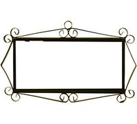 FERRURE 4 LETTRES FLEUR/MOSAICO MOYENNE 10,9 cm x 21,6cm Support cadre métallique en couleur noire pour carreaux lettres / numéros / symboles pour le dessin MOSAICO MEDIANO et FLOR MEDIANO