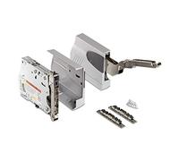 Ferrure d'abattant Blum® AVENTOS HK 20K2300 (LF 480-1500) avec Blumotion pour relevage Angle d'ouverture 107° y compris caches gris clair et kit de fixation frontale
