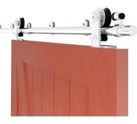 Ferrure de porte coulissante pour porte de grange, acier inoxydable, fonctionnement souple et silencieux, 214 cm 7ft Rail Kit, forme t