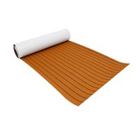 Ferrures de plafond en mousse EVA - 270 x 90 cm - Revêtement de sol en teck - Tapis de sol autocollant - Pour bateaux, yacht, bateau - Marron