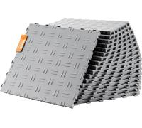 Ferrures de sol de garage, 305 x 305 x 13,4 mm, lot de 50 sols industriels, antidérapant double face structure-sol de garage, pour garages, caves, ateliers de réparation,argent