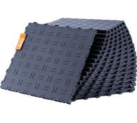 Ferrures de sol de garage VEVOR, 305 x 305 x 13,4 mm, set de 25 sols industriels, sol de garage antidérapant à structure double face, pour garages, caves, ateliers de réparation, gris graphite