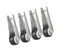 Ferrures de support pour alignement de porte, 4 pièces, avec boîtier à | Pièce de réparation avec boîtier à rouleaux en métal pour travaux d'entretien des voies à la maison avec plaque coulissante