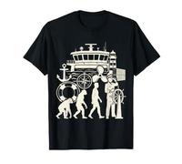 Ferry Captain Evolution Navire Navigation Maritime Design T-Shirt