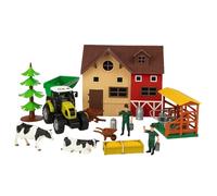 FERRY JOUETS Jouet de la Ferme, 12 Pièces avec Ferme, Fermier, Vaches et Tracteur Sonore et Lumineux, Piles Incluses, Dès 3 Ans