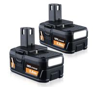 FERRYBOAT Lot de 2 batteries de rechange 18 V 5,0 Ah P108 pour Ryobi 18 V P108 P102 P103 P104 P105 P107 P109 P122