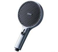 Ferrygood Ensemble de pommeau de douche en nid d'abeille avec quatre modes de pulvérisation, jet anti-obstruction à main, dos mixte, gris argenté, gris crème, blanc pour l'amélioration de la maison