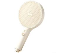 Ferrygood - Pommeau de douche en nid d'abeille avec quatre modes de pulvérisation, jet anti-obstruction à main, dos mixte, gris argenté, gris crème, blanc pour l'amélioration de la maison, performance