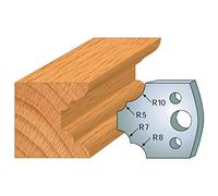 022 : Jeu de 2 fers 1/4 de rond multiple ht 40 mm pour porte outils entr'axe plot 24 mm