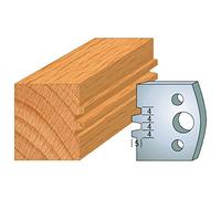 075 : Jeu de 2 fers bouvetage 2 dents ht 40 mm pour porte outils entr'axe plot 24 mm