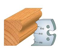 240 : Jeu de 2 fers moulure ht 50 mm pour porte outils entr'axe plot 24 mm