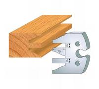 232 : Jeu de 2 fers profil et contre profil ht 50 mm pour porte outils entr'axe plot 24 mm