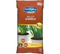 Fertiligène Billes d'argile Naturel, 10L, pour Pots et Jardinières, Aération et Drainage du Terreau