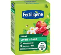 FERTILIGENE - Engrais Corne et Sang 3 kg - Apport azoté progressif - Nourrit jusqu'à 3 mois - Jusqu'à 60 m² fertilisés - Potager, fleurs, arbustes et arbres d'ornement