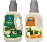 Fertiligène Engrais Plantes Vertes, 400 ML & Engrais Cactus et Succulentes, 250 ML