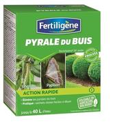 Fertiligène FBACPYR - Insecticide Pyrale du Buis Naturel 20 g - Action Rapide - Elimine chenilles et Papillons - Pratique, sachets-doses faciles à diluer - Jusqu'à 200 m² et 40 L de Solution dilluée
