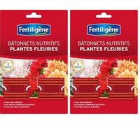 Fertiligène FBPF - Engrais Bâtonnets Nutritifs Plantes Fleuries x 40 - Pour des plantes plus belles - Formule avec oligo-éléments - Jusqu'à 8 semaines de nourriture - Plantes en pots et jardinières