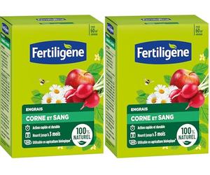 FERTILIGENE FCOSAN3 - Engrais Corne et Sang 3 kg - Action rapide et durable - Nourrit jusqu'à 3 mois - Jusqu'à 60m² fertilisées - Idéal pour la plantation du potager, des fleurs, arbustes, ornements