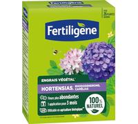 FERTILIGENE FEGHOR650 - Engrais Végétal Hortensias, Rhododendrons, Camélias 650 g - Fleurs plus abondantes -Seulement 1 application en 3 mois -Jusqu'à 26 plantes - Produit 100% naturel avec zéolite