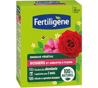 FERTILIGENE FEGROS12 - Engrais Végétal Rosiers et Arbustes à Fleurs 1,2 kg - Une floraison plus abondante - Seulement 1 application en 3 mois - Jusqu'à 48 pieds - Produit 100% naturel avec zéolite