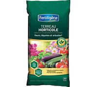 FERTILIGENE FH70N - Terreau Horticole 70 L - Stimule la croissance et nourrit progressivement - Récoltes abondantes et plantes 2 fois plus belles - Enrichie en engrais et fumier - Fabriqué en France