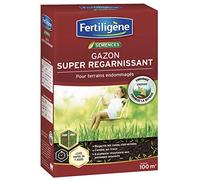 FERTILIGENE Gazon Reparation- Semences Gazon Super Regarnissant 2 kg - Pousses en 1 semaine - Regarnit les zones abîmées et comble les trous - résistance piétinements - Pour 100 m²