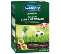FERTILIGENE RESI40 - Semences Gazon Super Résistant Tous Terrains 1 kg - Premières pousses en 1 semaine - Pour usage intensif certifié Label Rouge - Excellente résistance aux piétinements - Pour 40 m²