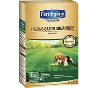 FERTILIGÈNE Naturen Engrais Gazon 100% Organique - Enrichi en Magnésium - Action 100 Jours - Pelouse Dense et Verte - Utilisable en agriculture biologique* - Sac 5kg