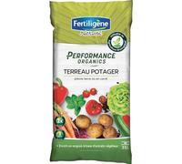 FERTILIGENE NATUREN POTPO35 - Terreau Potager Performance Organics UAB 35 L - Pour 2 fois plus de fleurs et de récoltes - Nourrit les cultures pendant 3 mois - Enrichi en engrais - Fabriqué en France