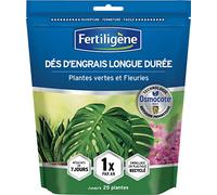 FERTILIGENE OSPPBN - Dés d'Engrais Longue Durée Osmocote Max Plantes Vertes et Fleuries x25 - Pratique, 1 seule application par an - Protège les racines - Résultats dès 1semaine - Pour 25 plantes