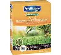 FERTILIGENE SEC150 - Semences Gazon Terrain Sec 3,75 kg - Pour moins d'arrosages et un gazon plus vert - Excellence résistance à la sécheresse - Idéal terrains plein soleil ou bord de mer - Pour 150m²